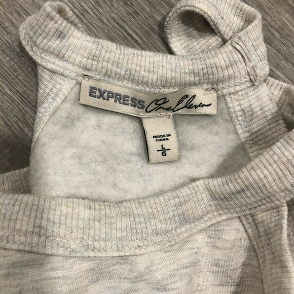 Express :Off the Shoulder Sweatshirt - Picture 2 of 2